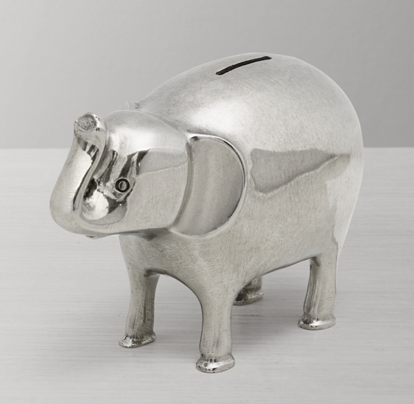 pewter elephant ornament