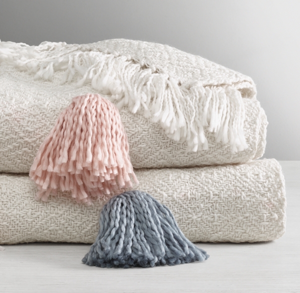 Confetti Tassel Bed Throw