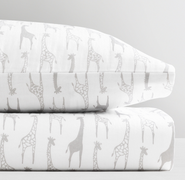 giraffe print crib sheets