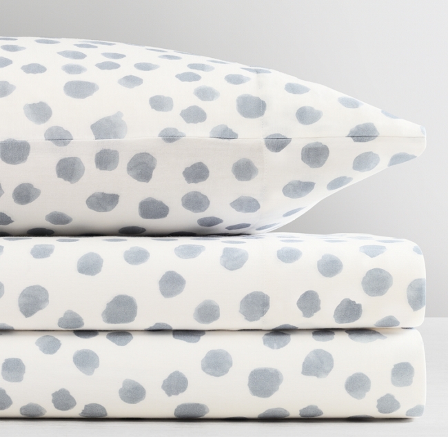 Painted Dots Ultra Fine Organic Cotton Fitted Crib Sheet