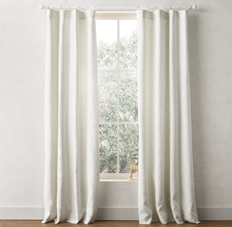 Textured Belgian Linen Drapery Collection Rh Baby Child