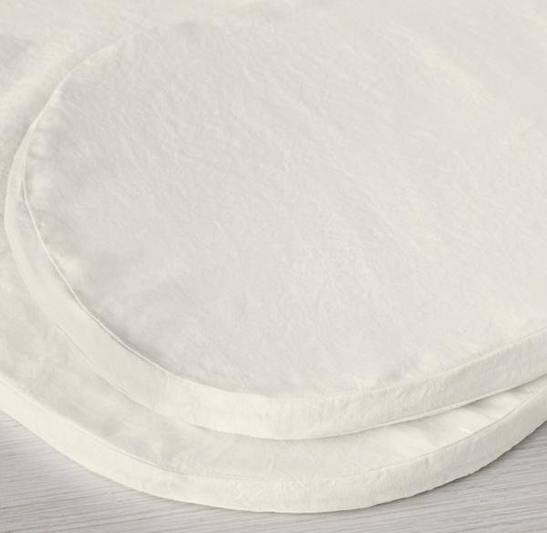 Washed Organic Linen Oval Sheets (Set of 2)