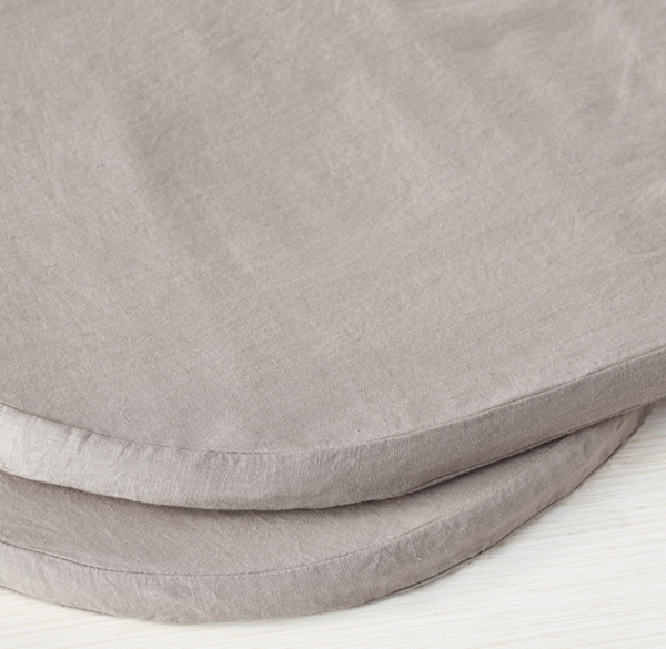 Washed Organic Linen Oval Sheets (Set of 2)
