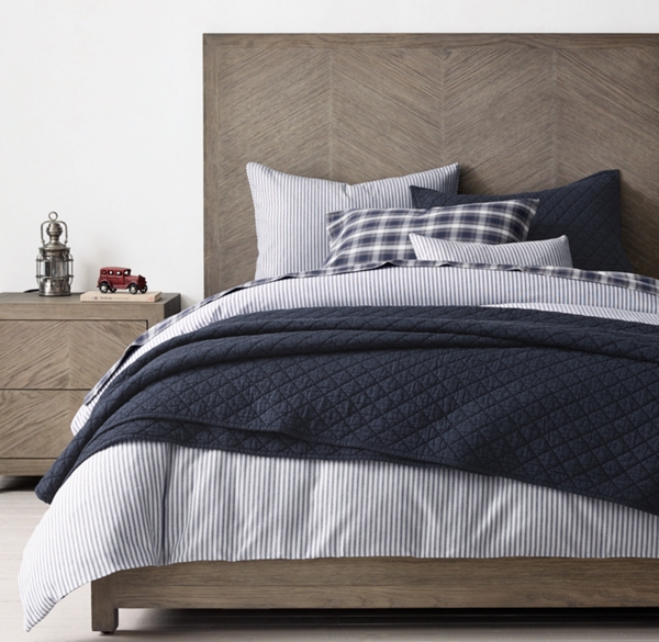 Henley Stripe & Washed Classic Plaid Bedding Collection