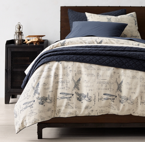 airplane themed crib bedding