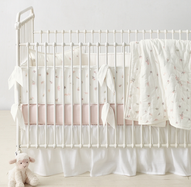 Embroidered Wildflower Nursery Bedding Collection