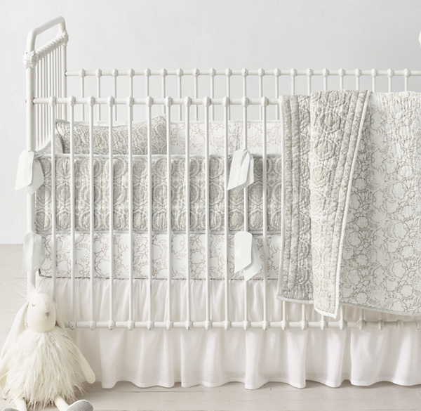 plain nursery bedding