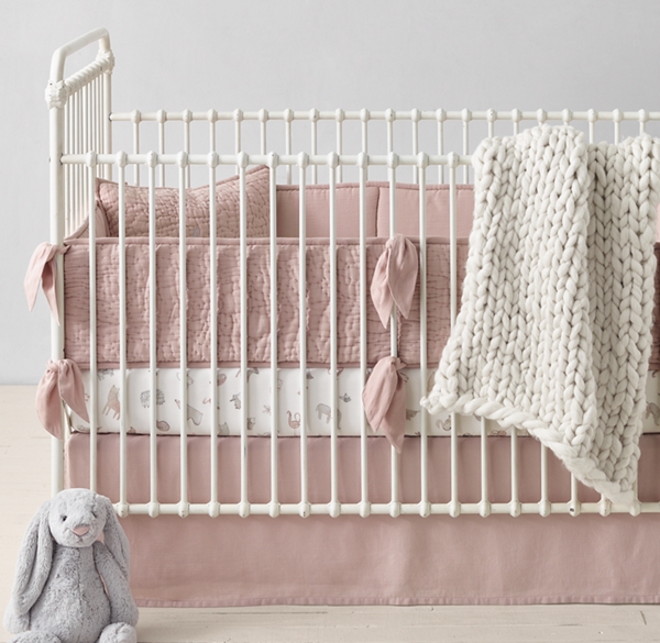 mauve crib bedding