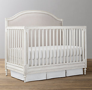 Cribs Rh Baby Child, Baby Crib With Upholstered Headboard