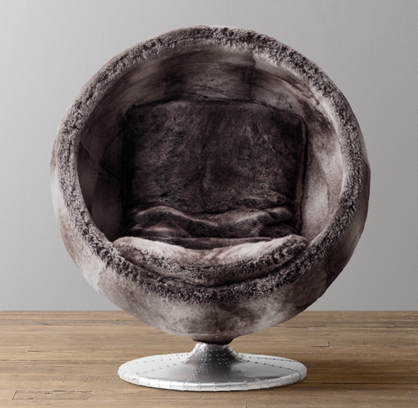 Orbit Spitfire Luxe Faux Fur Chair