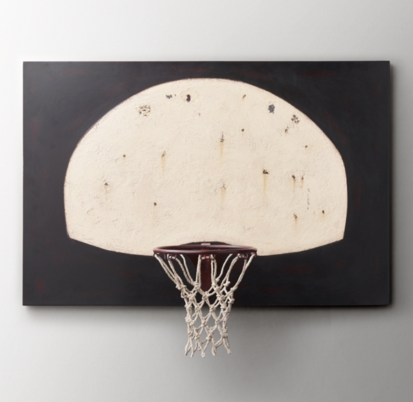 Vintage Distressed Basketball Hoop Small