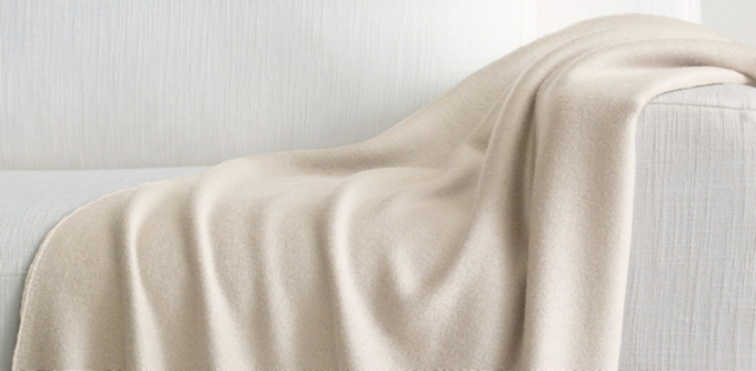 Italian Siena Lamb's Wool, Silk & Cashmere Throw Collection