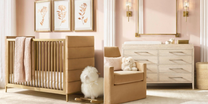 Nursery - restoration hardware baby girl crib and daybed