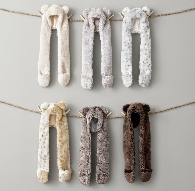 Luxe Faux Fur Kids' Animal Hood RH Baby & Child