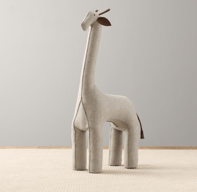 grey giraffe stuffed animal