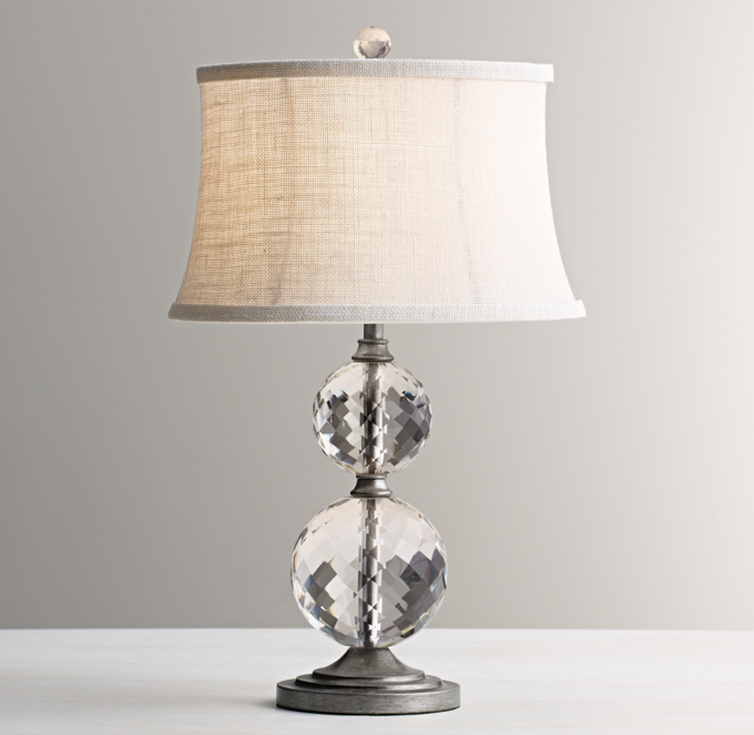 Stacked glass clearance ball table lamp