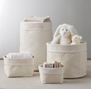 Baby Laundry Basket Nursery Toy Storage Bins Canvas - Temu
