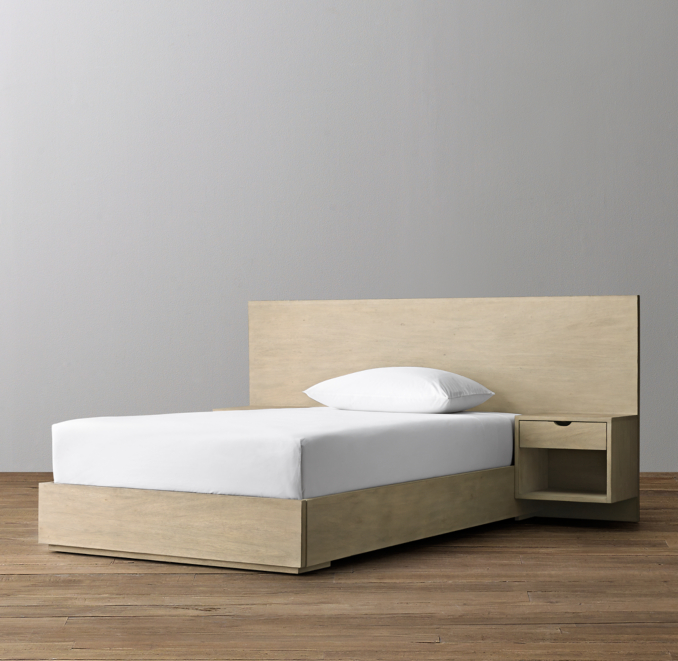 Callum Floating Nightstand Platform Bed RH Baby & Child