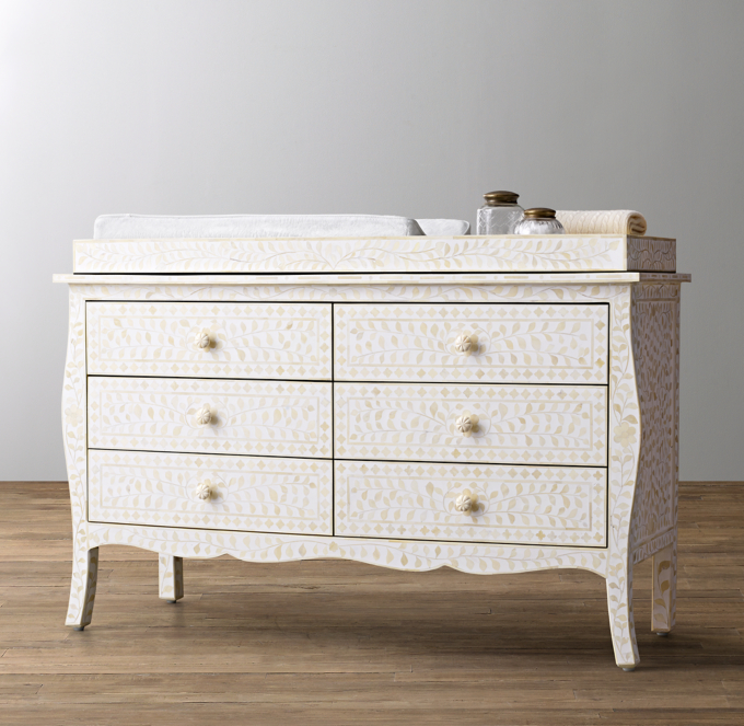 Restoration hardware store white dresser