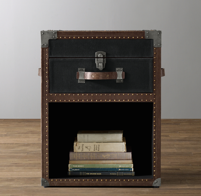 A Vintage English Steamer Trunk by Restoration Hardware