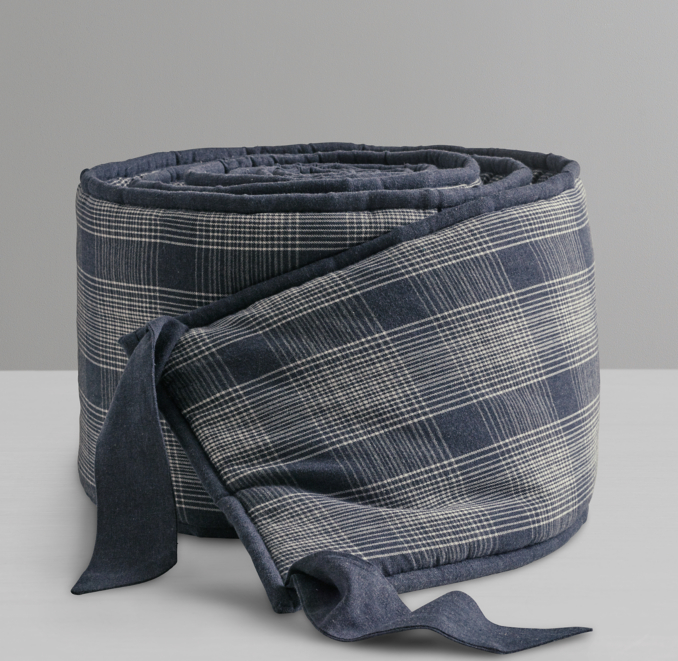 Hampstead Plaid Crib Bumper